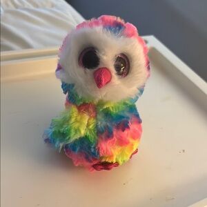 Ty Pink and Blue Owl Plush Toy